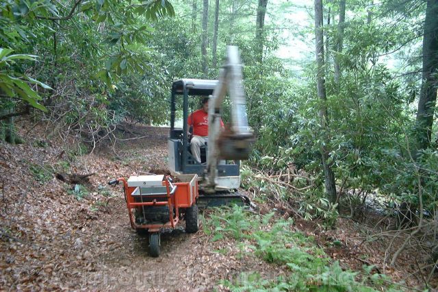 Excavator for Digging Trail
